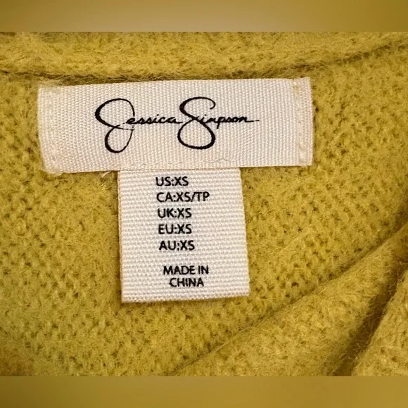 Jessica Simpson Mustard Crew Neck Sweater - Picture 3 of 6